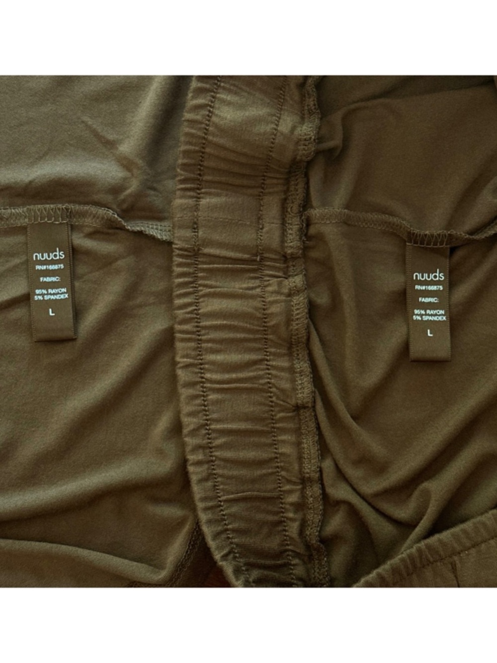 Nuuds Pajama Set Chocolate Brown T-Shirt & Pants Women’s Size Large - Picture 9 of 10